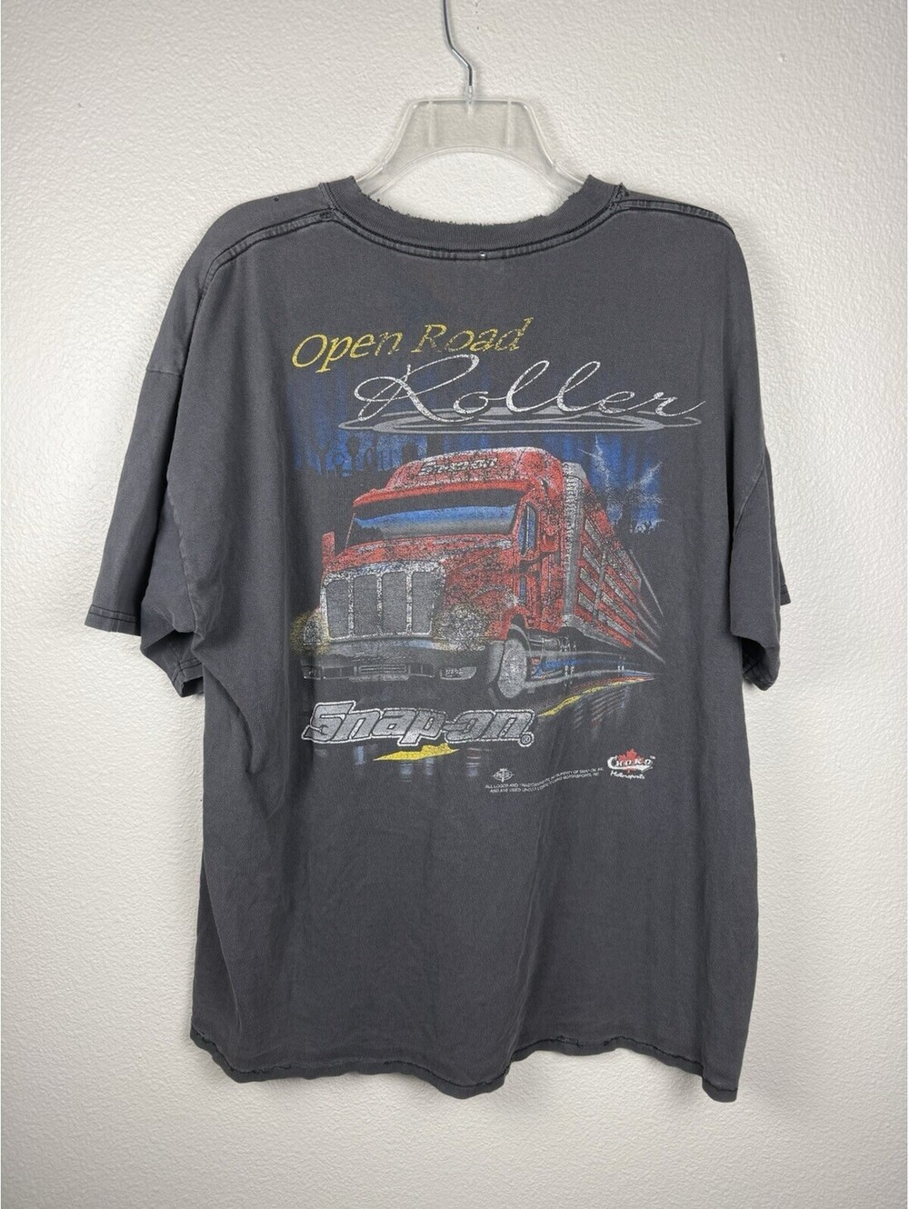 Rare Vintage 2002 Snap-on Open Road Roller Truck T Shirt XL Distressed